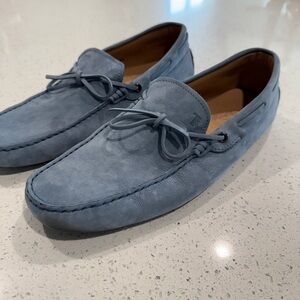 Tod's Light Blue Suede Driving Loafers